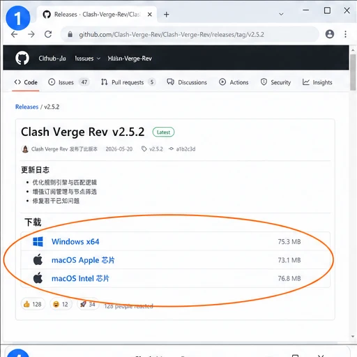 Clash Verge Rev v2.5.2 下载选择