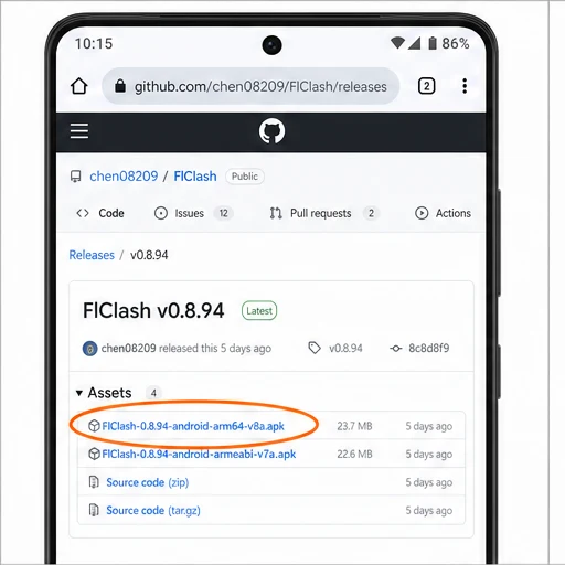 FlClash v0.8.94 安卓安装包下载入口